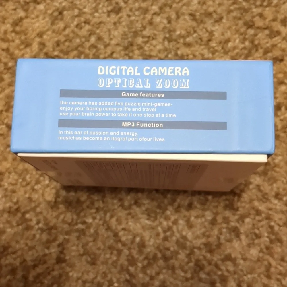 Pink 4K Ultra HD Digital Camera Optical Zoom Games LCD Music Recording Collage
